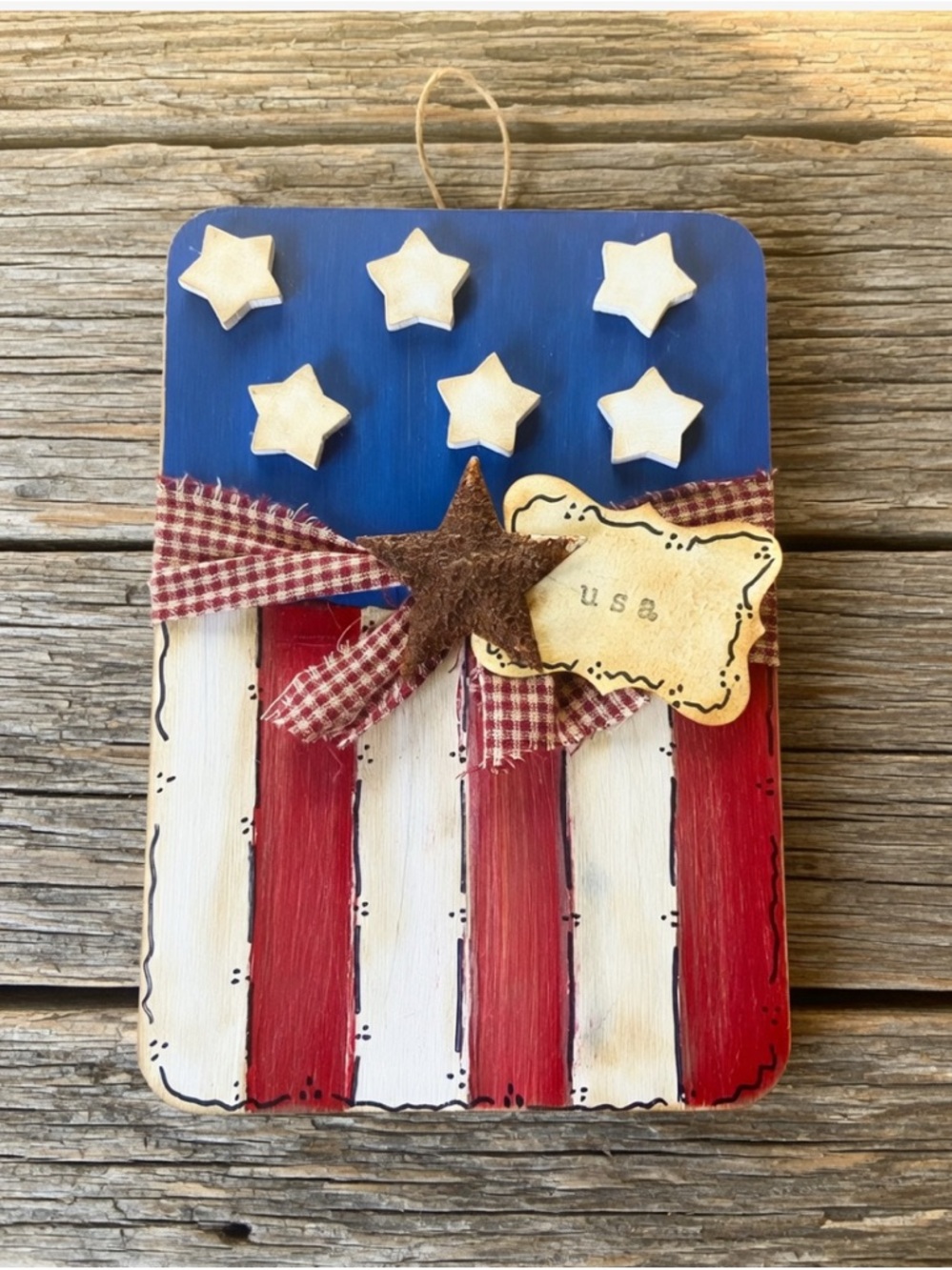 Patriotic American Flag Wall Hanging
